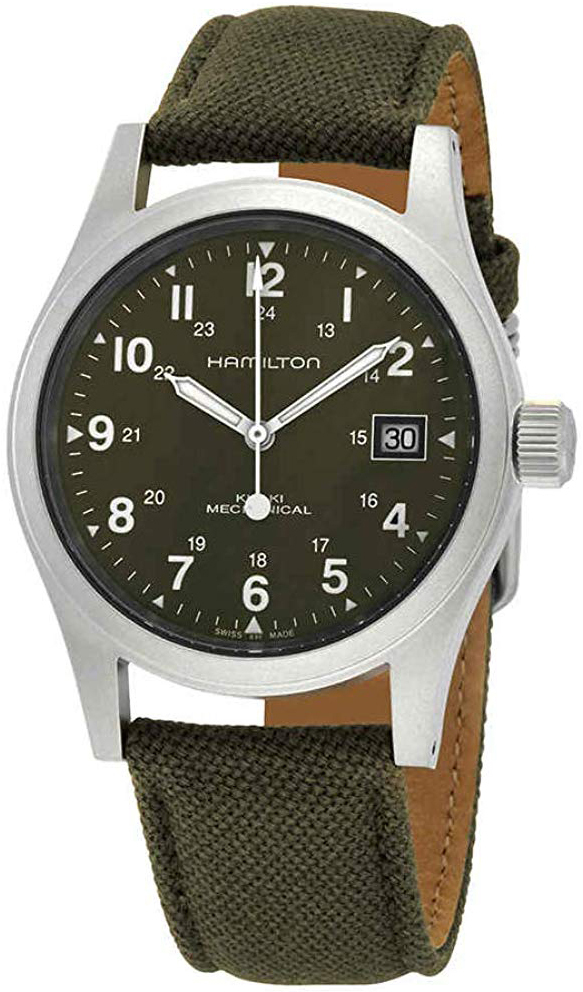 Hamilton Miesten kello H69439363 Khaki Field Vihreä/Nahka Ø38 mm