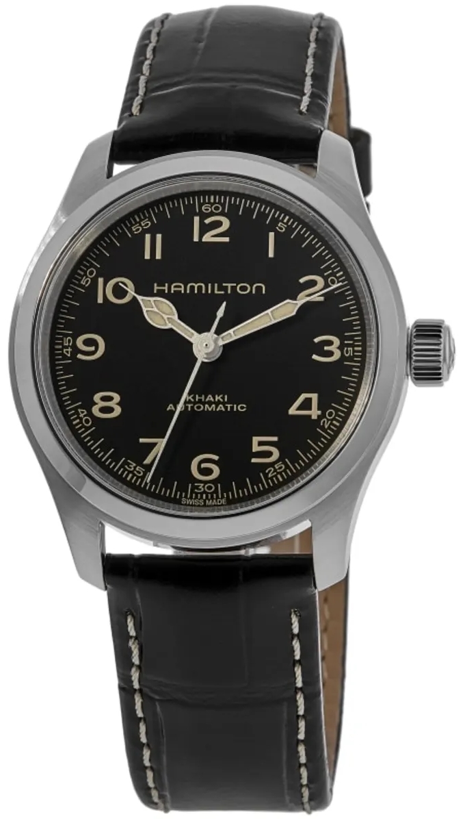 Hamilton Miesten kello H70405730 Khaki Field Murph Musta/Nahka Ø38 mm