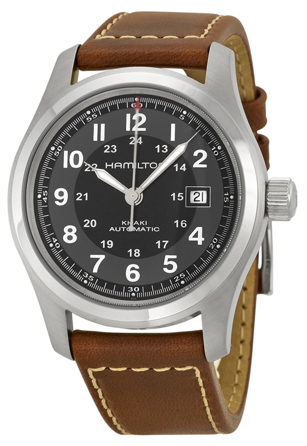 Hamilton Miesten kello H70555533 Field Musta/Nahka Ø42 mm