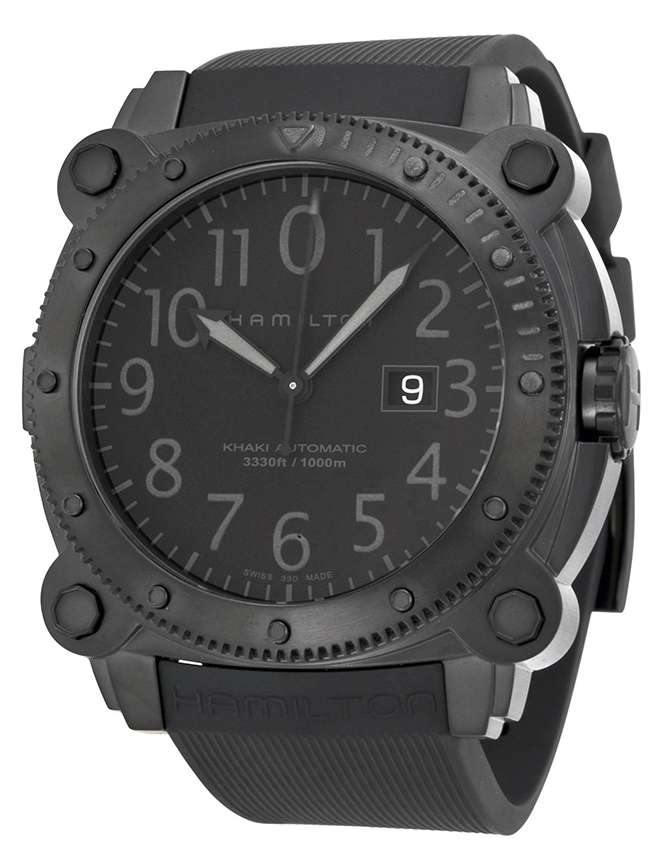 Hamilton Miesten kello H78585333 Khaki Belowzero Harmaa/Kumi Ø46 mm