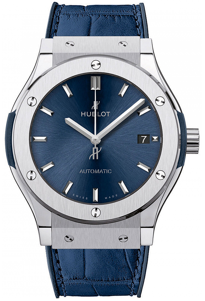 Hublot Miesten kello 511.NX.7170.LR Classic Fusion Sininen/Nahka Ø45