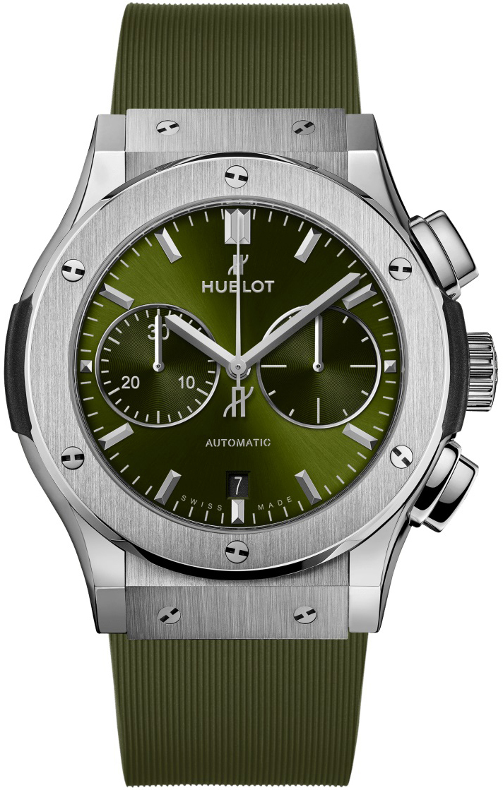 Hublot Miesten kello 521.NX.8970.RX Classic Fusion Vihreä/Kumi Ø45