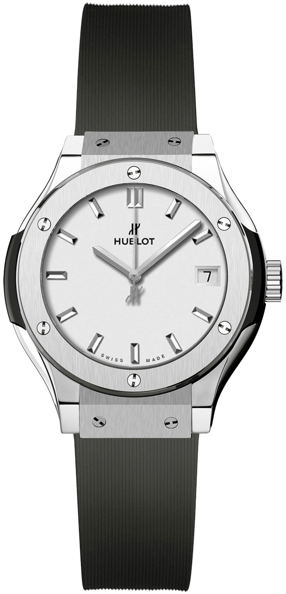 Hublot Naisten kello 581.NX.2611.RX Classic Fusion Valkoinen/Kumi