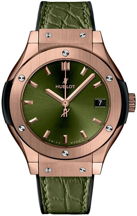 Hublot Naisten kello 581.OX.8980.LR Classic Fusion Vihreä/Nahka Ø33