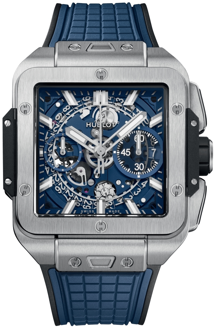 Hublot Miesten kello 821.NX.5170.RX Square Bang Unico Sininen/Kumi