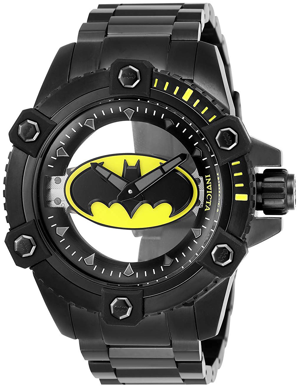 Invicta Dc Comics Miesten kello 26844 Musta/Teräs Ø48 mm