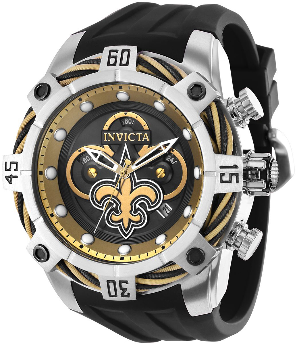 Invicta Nfl Miesten kello 35858 Musta/Kumi Ø52 mm