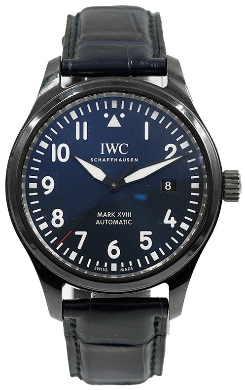 IWC Miesten kello IW324703 Pilots Sininen/Nahka Ø41 mm