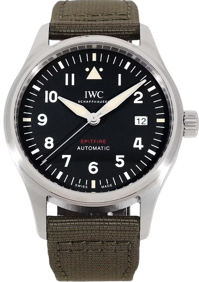 IWC Miesten kello IW326805 Pilots Musta/Tekstiili Ø39 mm