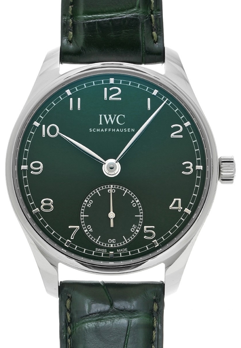 IWC Miesten kello IW358310 Portugieser Vihreä/Nahka Ø40.4 mm