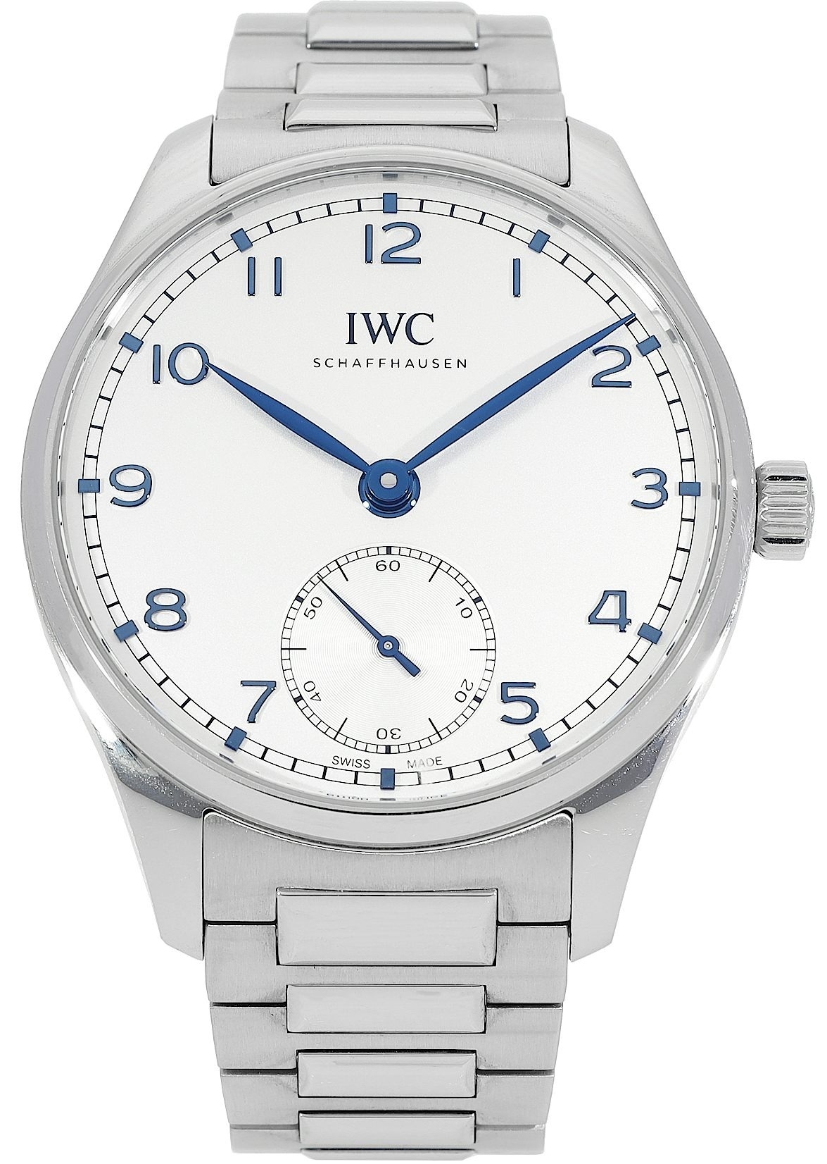 IWC Miesten kello IW358312 Portugieser Valkoinen/Teräs Ø40.4 mm