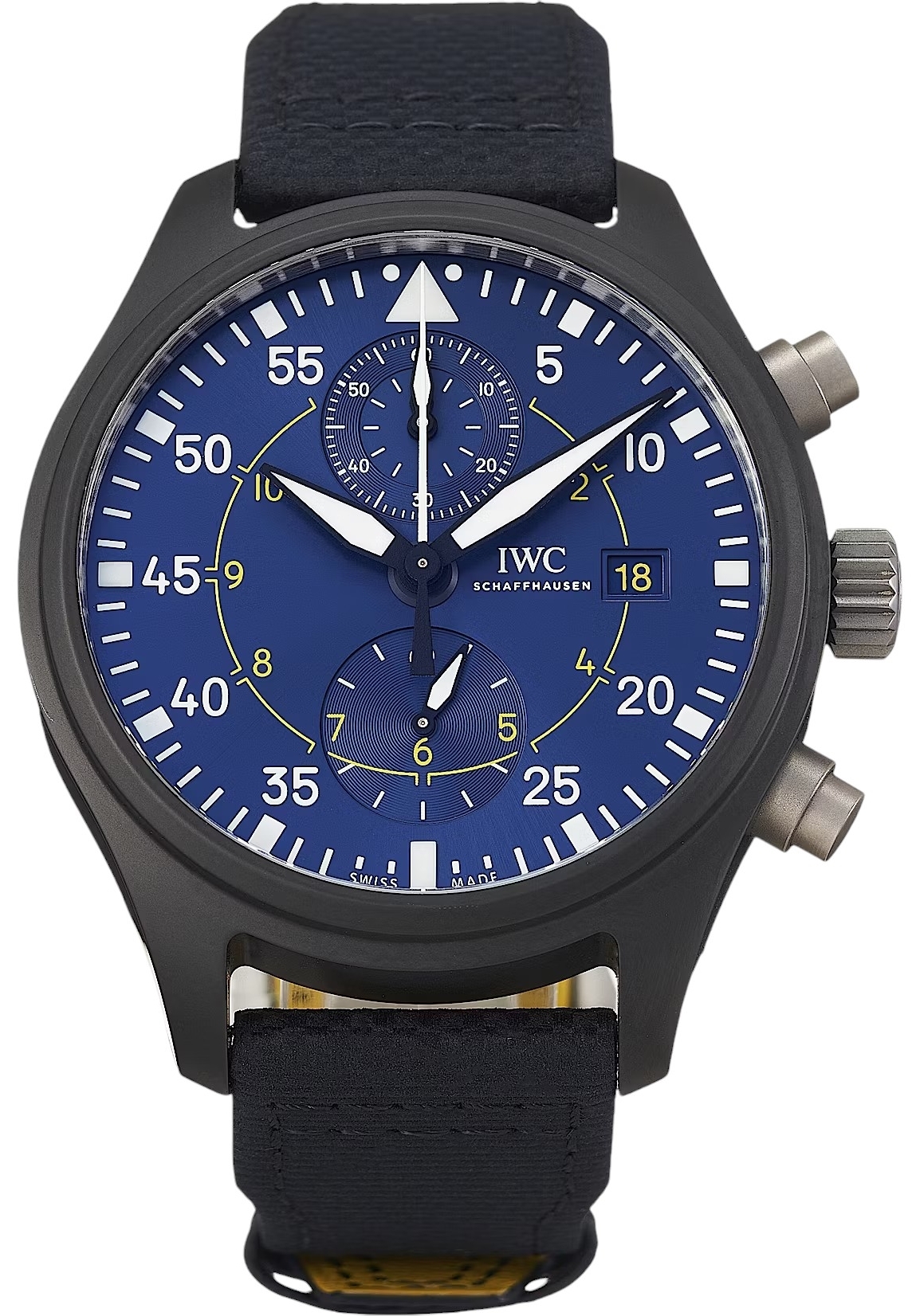 IWC Miesten kello IW389008 Pilots Sininen/Nahka Ø44.5 mm