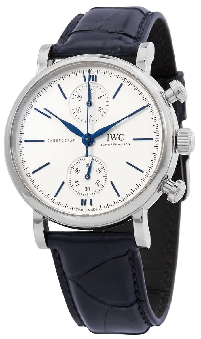 IWC Miesten kello IW391407 Portofino Valkoinen/Nahka Ø39 mm