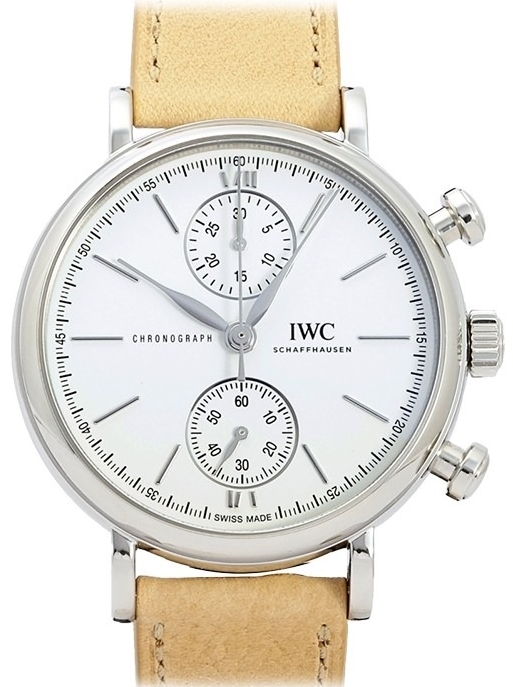 IWC Miesten kello IW391502 Portofino Hopea/Nahka Ø39 mm