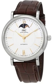 IWC Miesten kello IW459401 Portofino Hopea/Nahka Ø40 mm