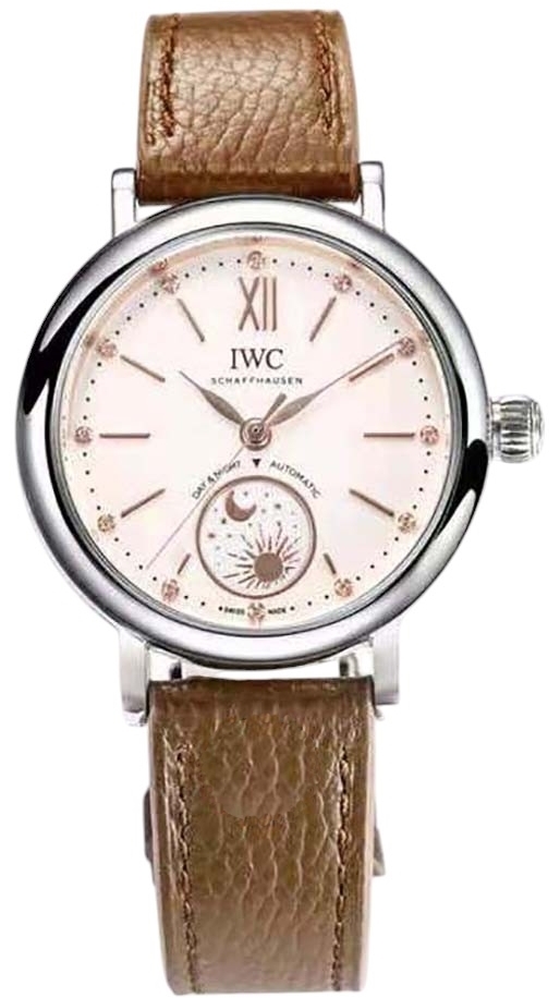 IWC Naisten kello IW459801 Portofino Hopea/Nahka Ø34 mm