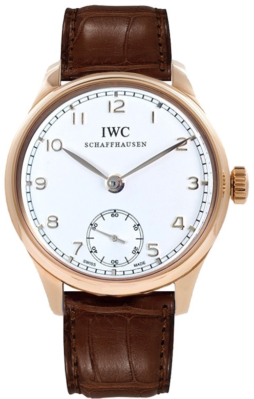 IWC Miesten kello IW544907 Portuguese Minute Repeater Hopea/Nahka