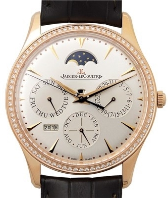 Jaeger LeCoultre Miesten kello 1302501 Master Ultra Thin Hopea/Nahka