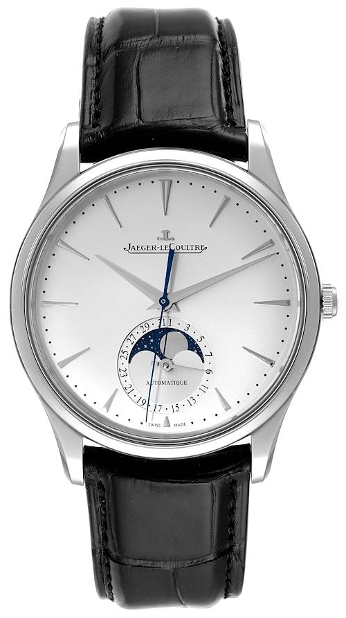 Jaeger LeCoultre Miesten kello 1368430 Master Ultra Thin Hopea/Nahka