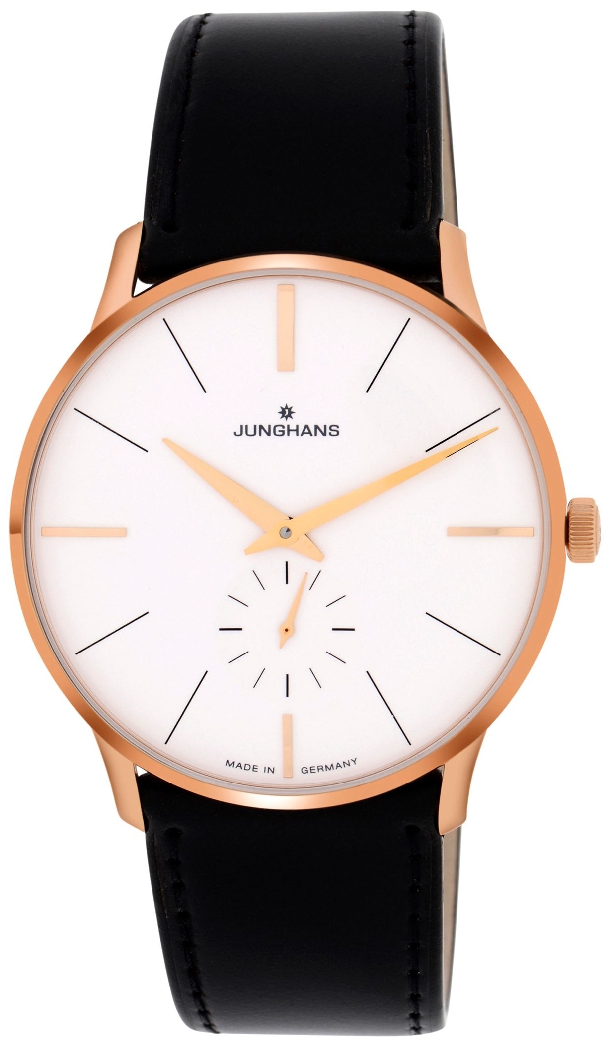 Junghans Miesten kello 27/5002.02 Meister Valkoinen/Nahka Ø37.7 mm