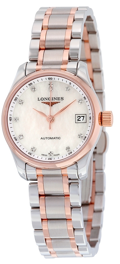 Longines Naisten kello L2.128.5.89.7 Master Valkoinen/Teräs Ø25.5 mm