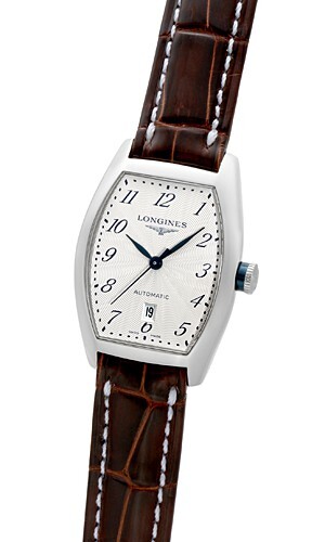 Longines Naisten kello L2.142.4.73.4 Evidenza Hopea/Nahka Ø26 mm