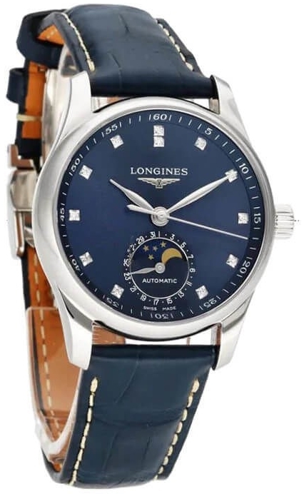 Longines Naisten kello L2.409.4.97.0 Master Sininen/Nahka Ø34 mm