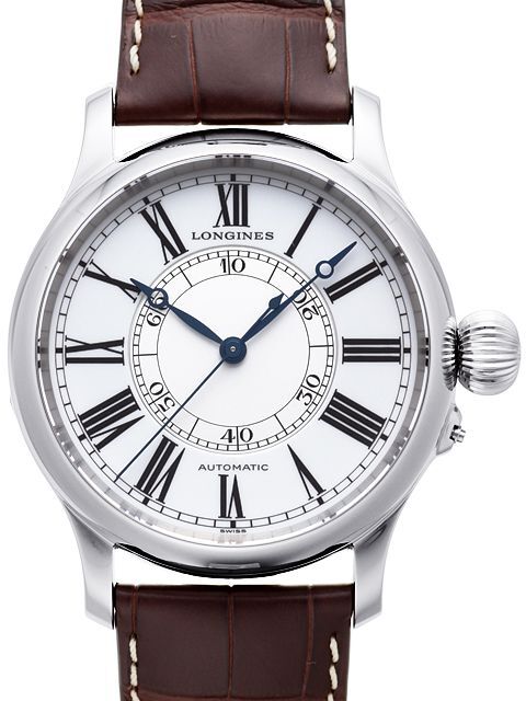 Longines Miesten kello L2.713.4.11.0 Heritage Valkoinen/Nahka Ø47.5