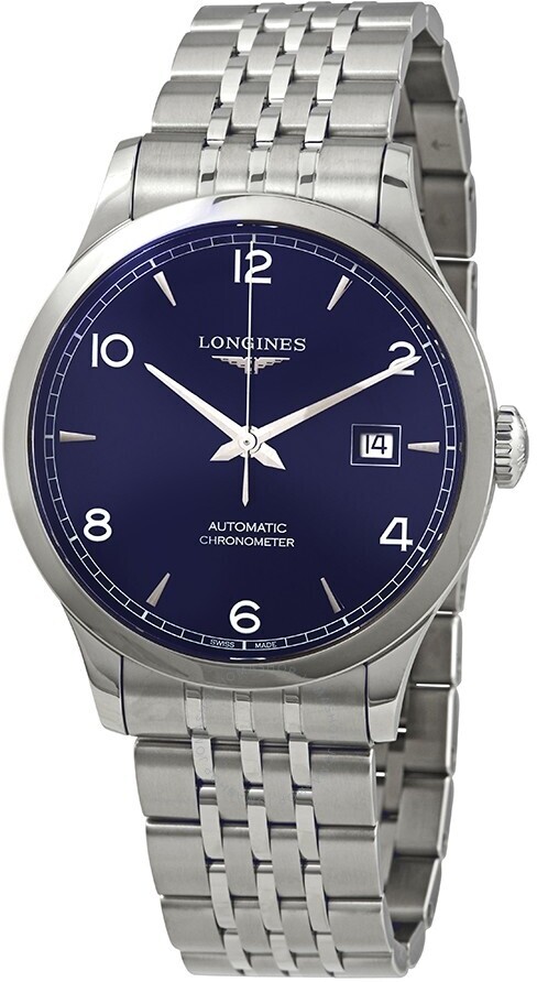 Longines Miesten kello L2.821.4.96.6 Record Sininen/Teräs Ø40 mm