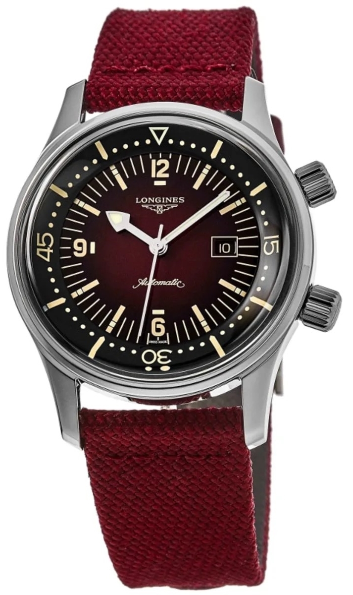 Longines L3.374.4.40.2 Legend Diver Punainen/Tekstiili Ø36 mm