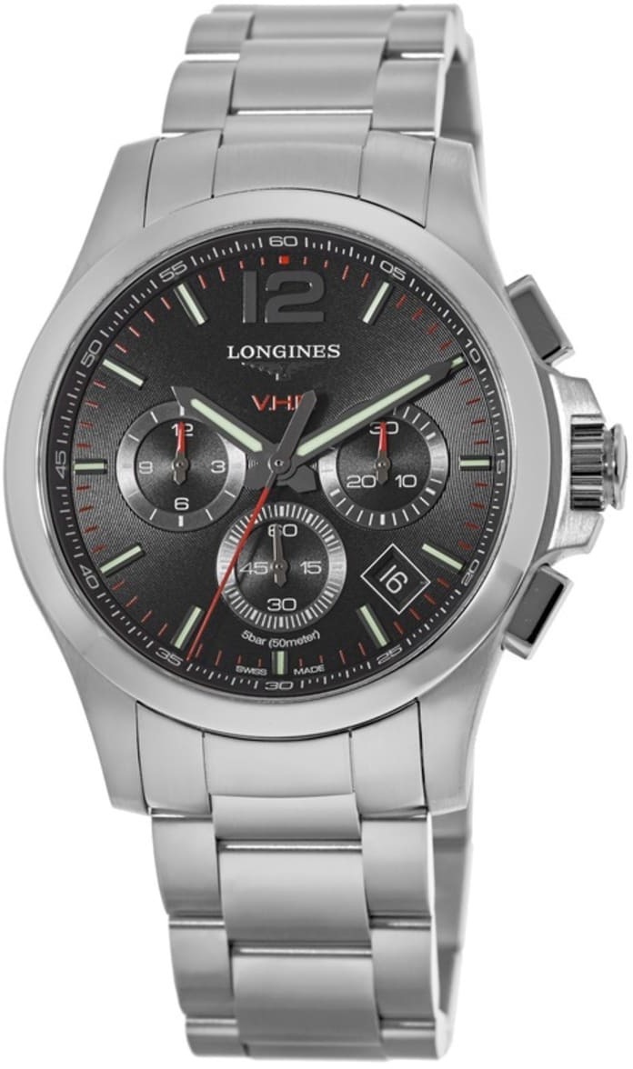 Longines Miesten kello L3.727.4.56.6 Conquest V.H.P. Musta/Teräs