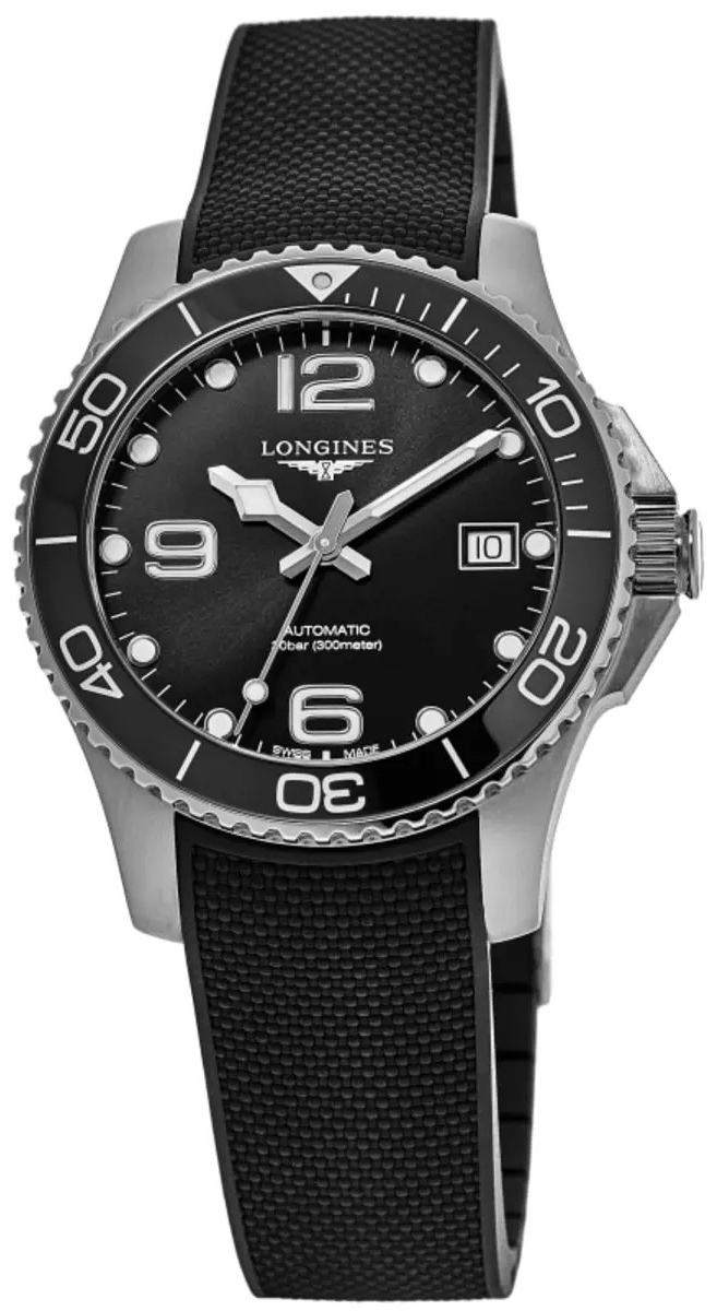 Longines Miesten kello L3.780.4.56.9 HydroConquest Musta/Kumi Ø39 mm