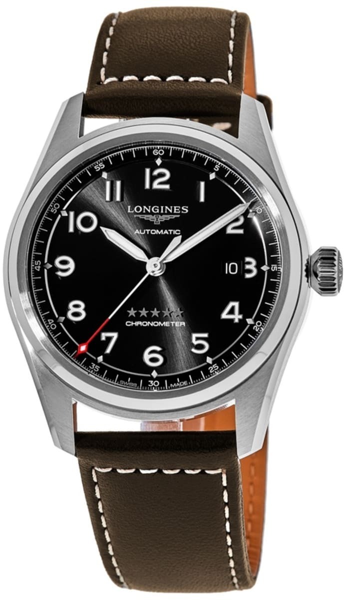 Longines Miesten kello L3.810.4.53.0 Spirit Musta/Nahka Ø40 mm