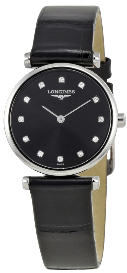 Longines Grande Classique Naisten kello L4.209.4.58.2 Musta/Nahka