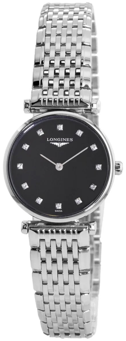 Longines Naisten kello L4.209.4.58.6 Grande Classique Musta/Teräs