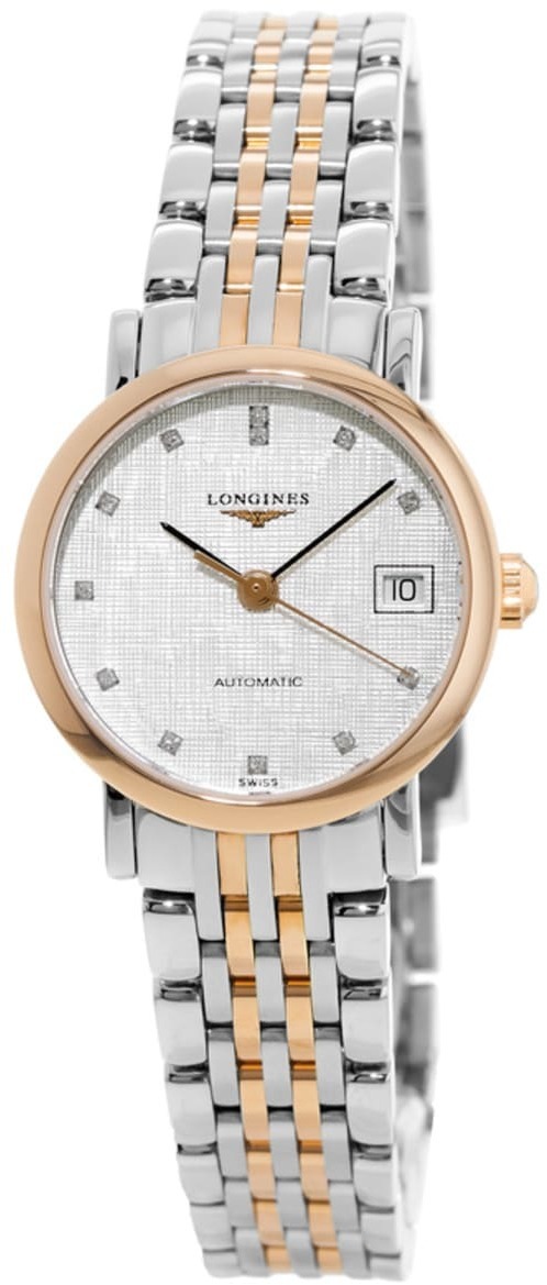 Longines Naisten kello L4.309.5.77.7 Elegant Hopea/18K punakultaa