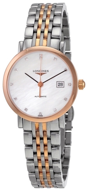 Longines Naisten kello L4.310.5.77.7 Elegant Hopea/Punakultasävyinen