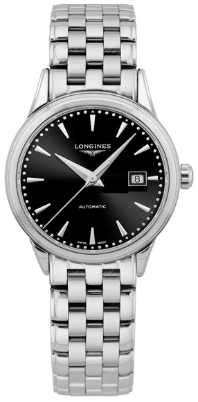 Longines Naisten kello L4.374.4.59.6 Flagship Musta/Teräs Ø30 mm