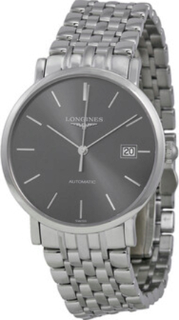 Longines Miesten kello L4.810.4.72.6 Elegant Harmaa/Teräs Ø37 mm