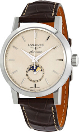 Longines Miesten kello L4.826.4.92.2 Heritage 1832 Beige/Nahka Ø40 mm