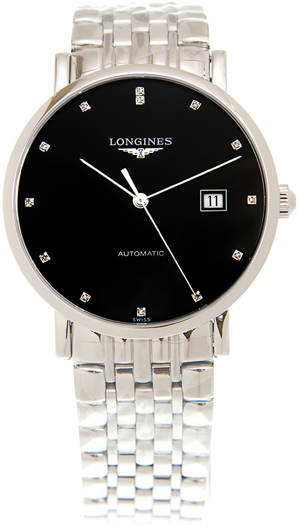 Longines Miesten kello L4.910.4.57.6 Elegant Musta/Teräs Ø39 mm