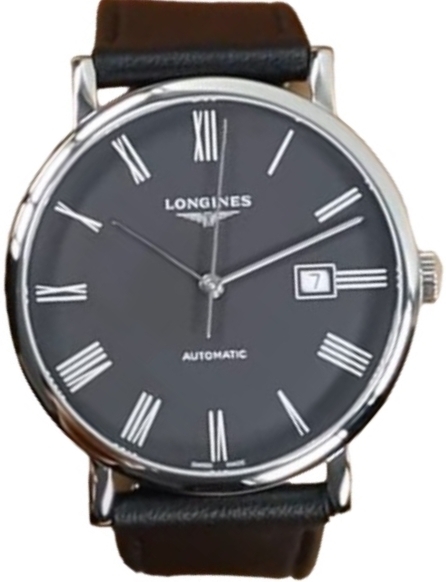 Longines Miesten kello L4.911.4.71.2 Elegant Musta/Nahka Ø41 mm