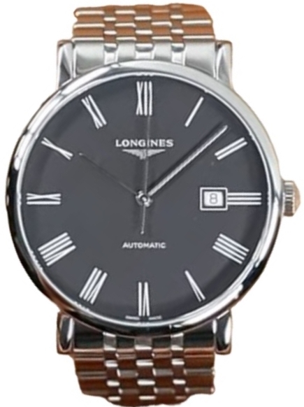 Longines Miesten kello L4.911.4.71.6 Elegant Musta/Teräs Ø41 mm