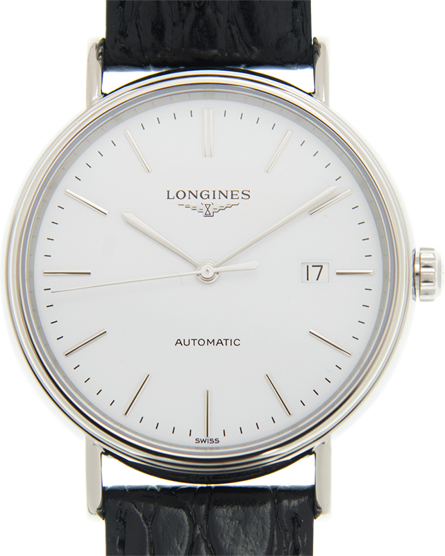 Longines Miesten kello L4.922.4.12.2 Presence Valkoinen/Nahka Ø40 mm