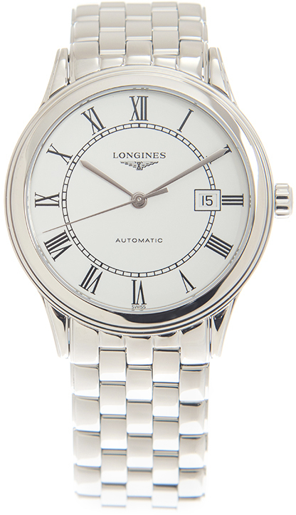 Longines Miesten kello L4.984.4.21.6 Flagship Valkoinen/Teräs Ø40 mm