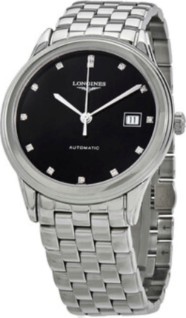 Longines Miesten kello L4.974.4.57.6 Flagship Musta/Teräs Ø38.5 mm