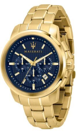 Maserati Successo Miesten kello R8873621021 Sininen/Kullansävytetty