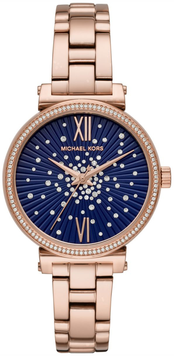 Michael Kors Naisten kello MK3971 Sofie Sininen/Punakultasävyinen