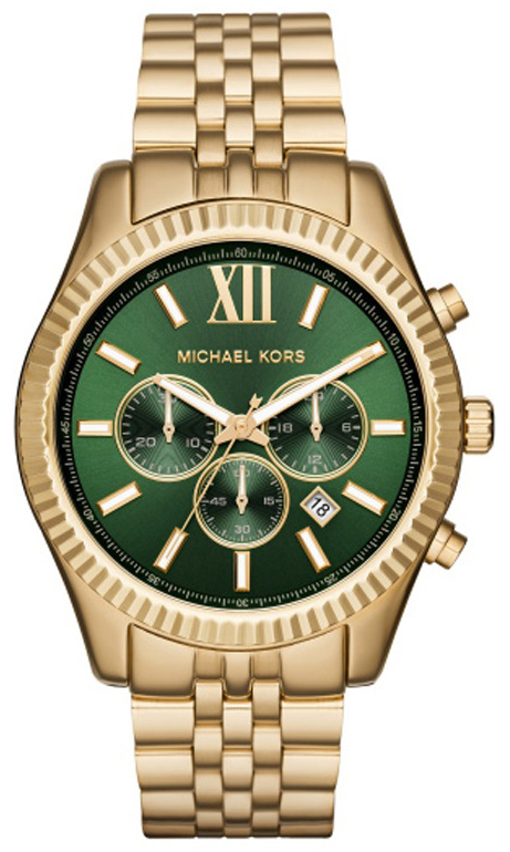 Michael Kors Lexington Miesten kello MK8446 Vihreä/Kullansävytetty