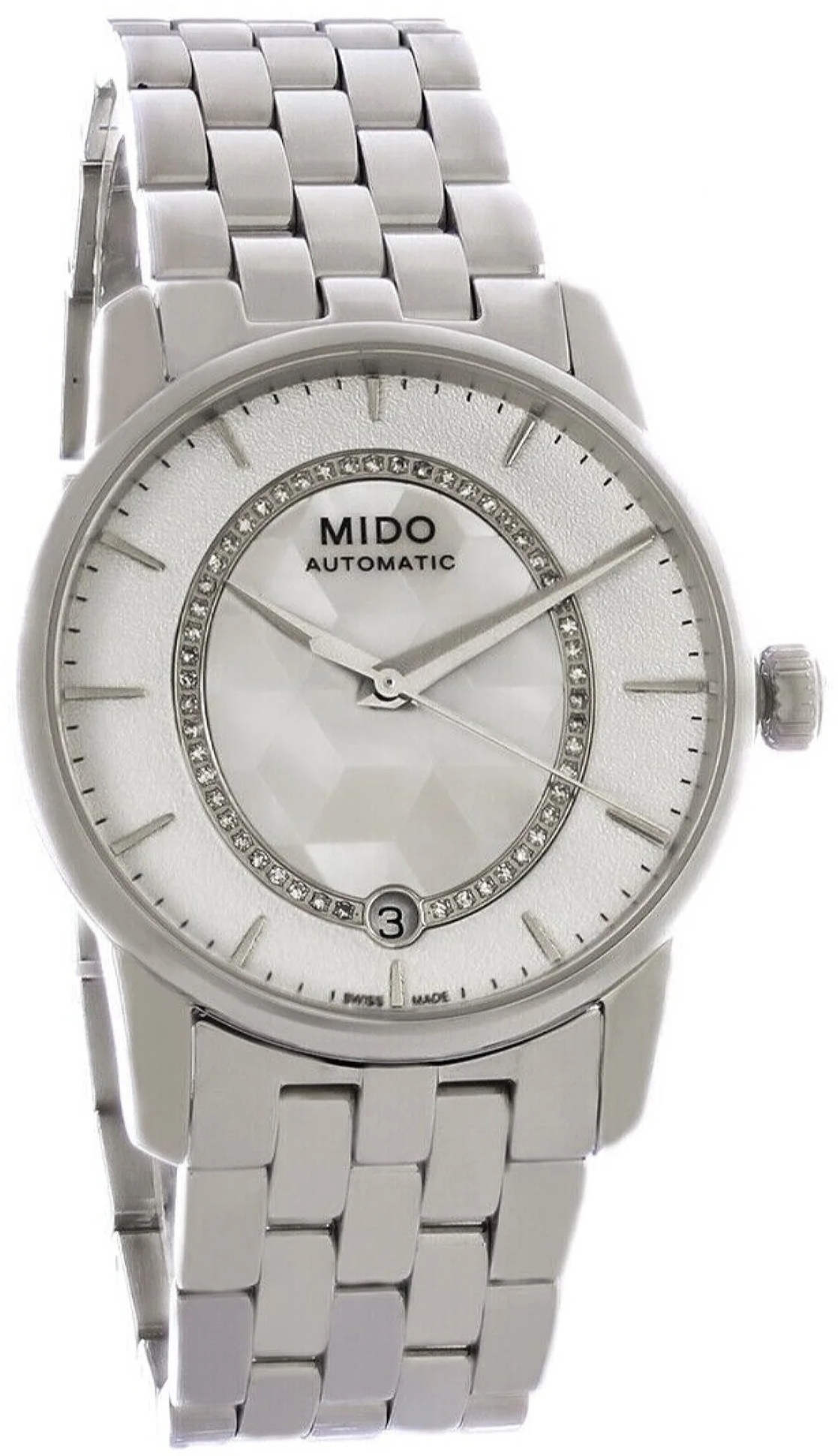 Mido Naisten kello M007.207.11.116.00 Baroncelli Hopea/Teräs Ø33 mm